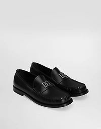 Brushed calfskin loafers