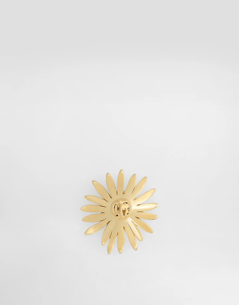 Sartoria floral brooch with rhinestones