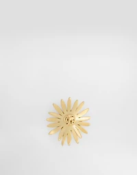Sartoria floral brooch with rhinestones