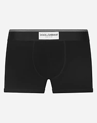 Two-way-stretch jersey boxers with patch