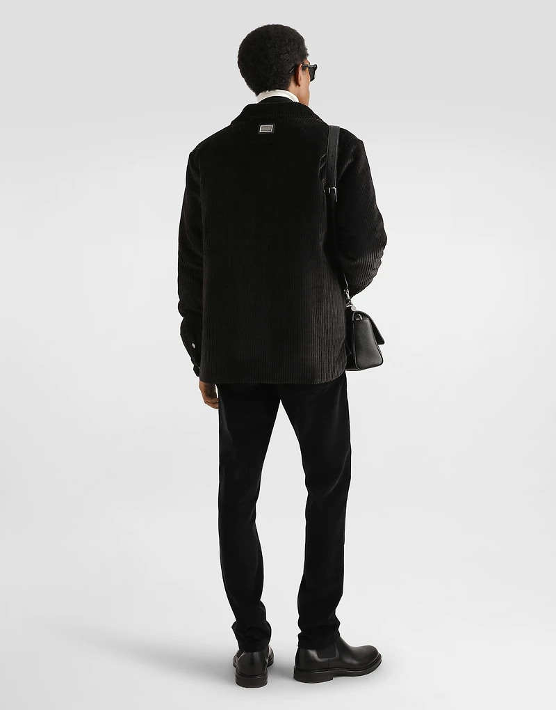Fine-wale corduroy shirt