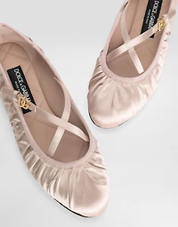 Satin ballet flats