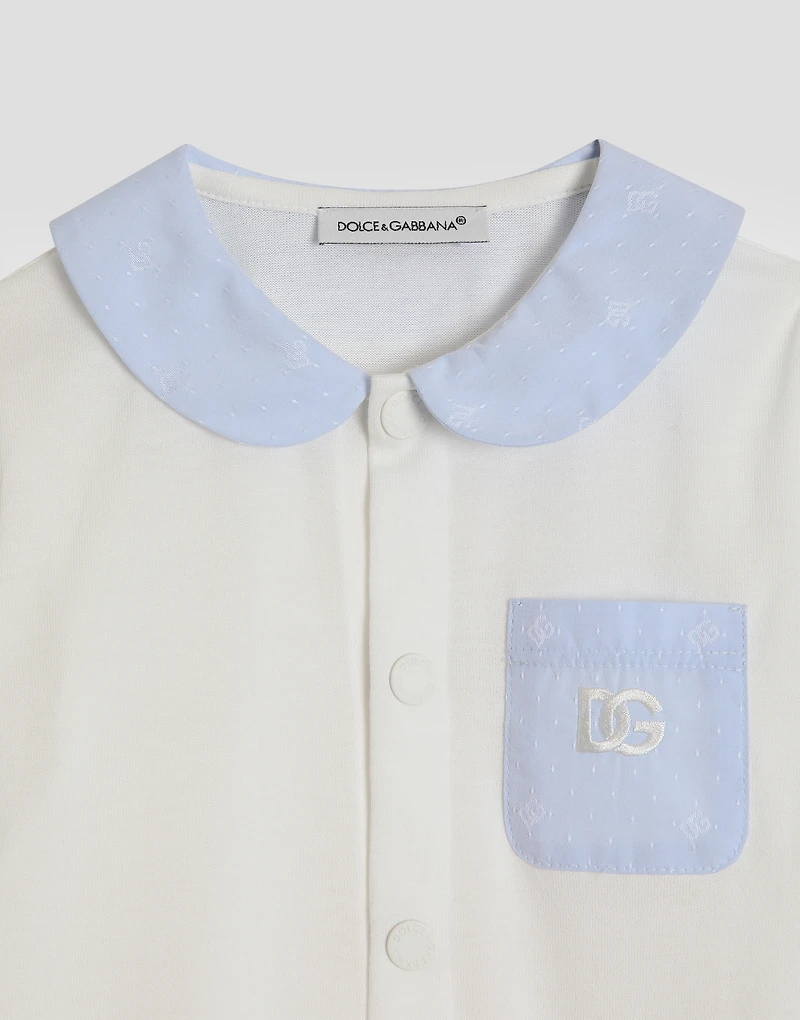 3-piece jersey and jacquard gift set with DG logo polka dots
