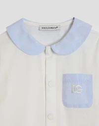 3-piece jersey and jacquard gift set with DG logo polka dots