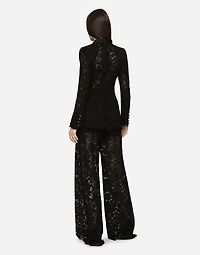 Branded stretch lace Turlington blazer