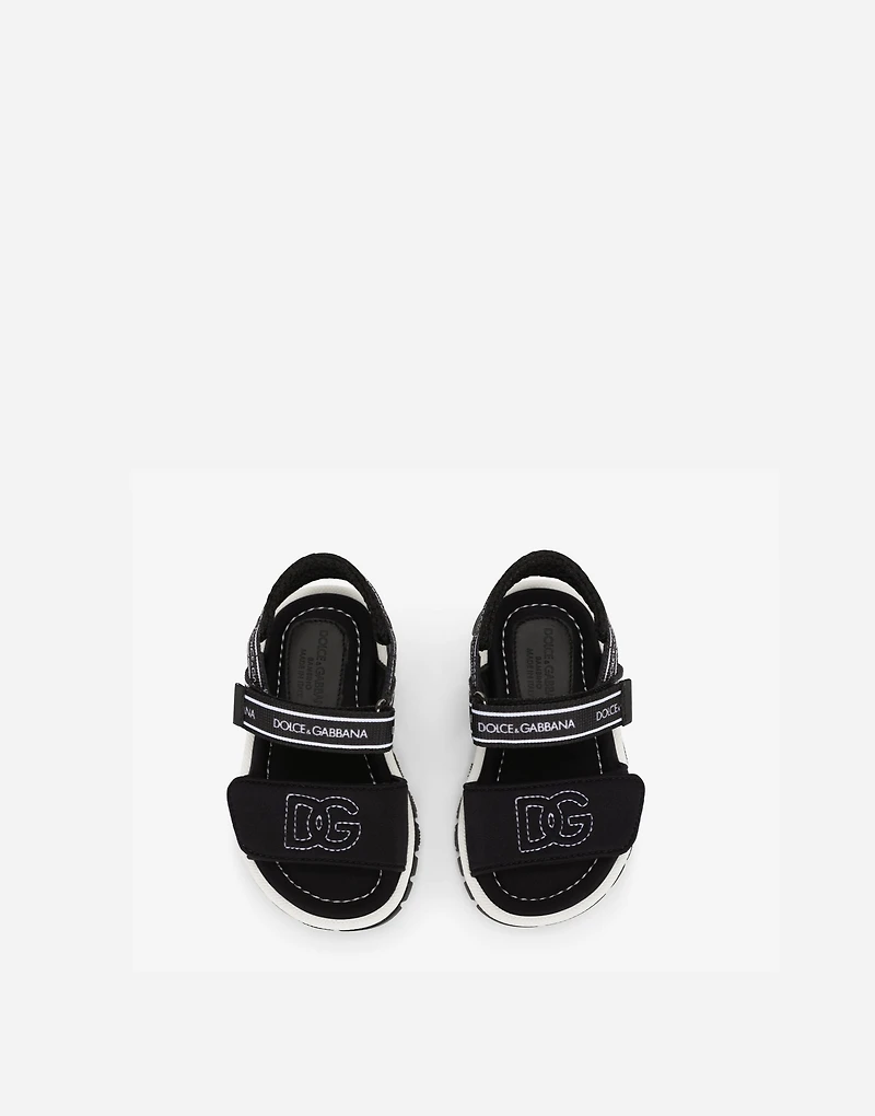 Technical fabric sandals with DG logo