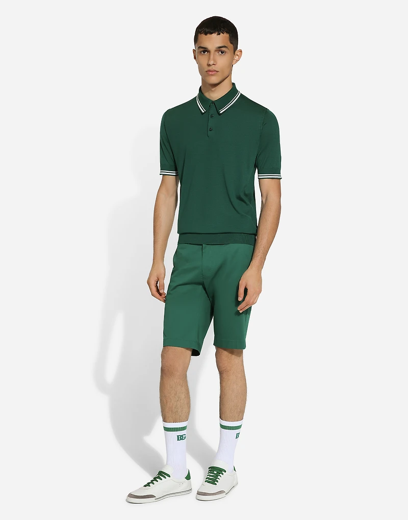 Silk polo-shirt