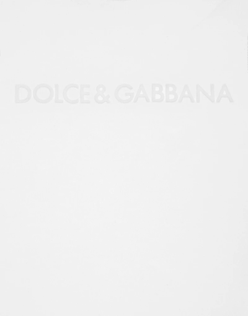 Jersey T-shirt with flocked Dolce&Gabbana detail