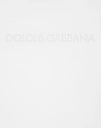 Jersey T-shirt with flocked Dolce&Gabbana detail