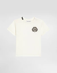 Short-sleeved jersey t-shirt with DG embroidery