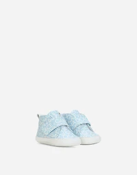 Printed nappa leather mid-top sneakers
