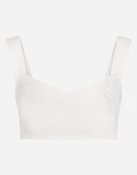 Jacquard corset with all-over DG logo