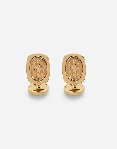 Sicily Cufflinks
 18-carat yellow and red gold, red rhodolites and rubies