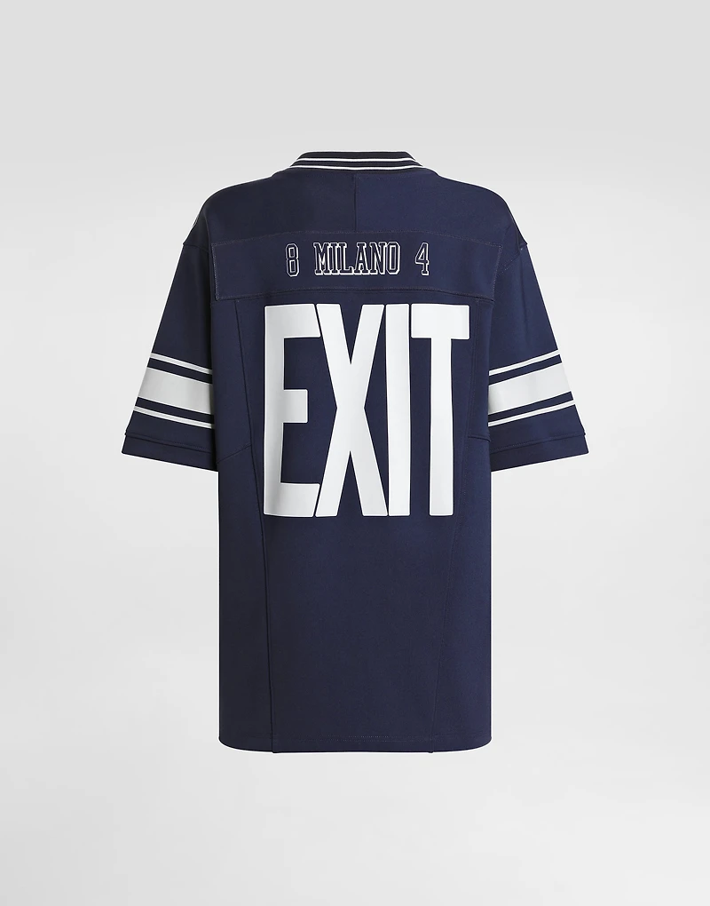 T-shirt with print and patch