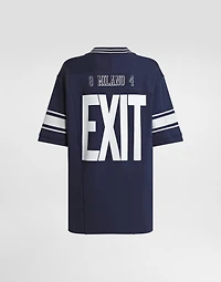 T-shirt with print and patch