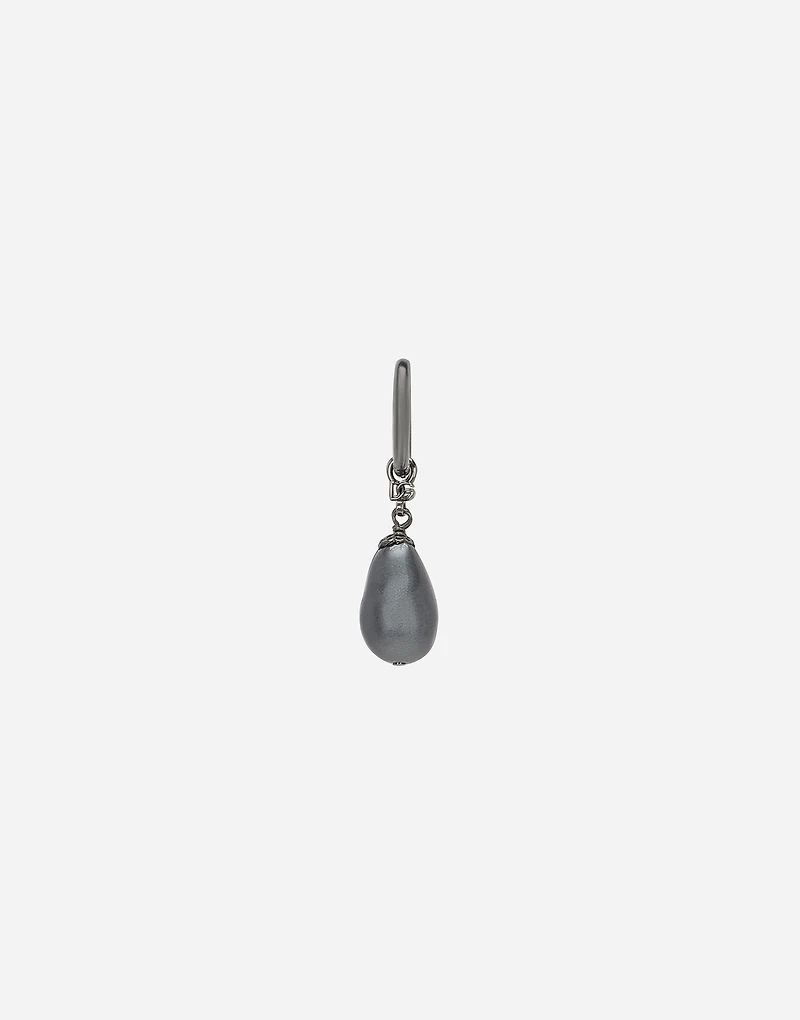 Single creole earring with teardrop detail