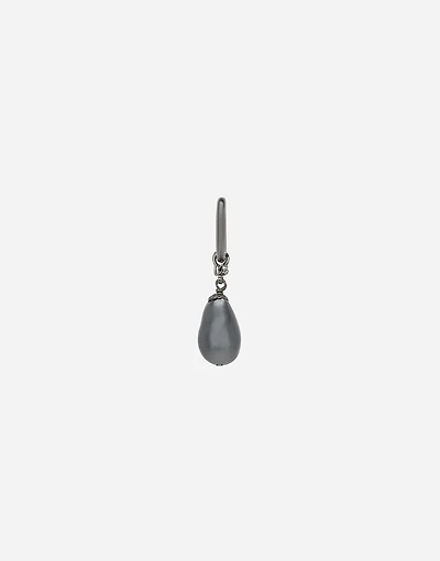 Single creole earring with teardrop detail
