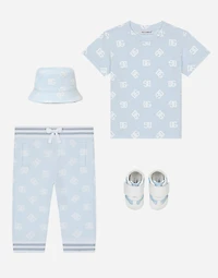 Nappa leather newborn sneakers with DG-logo print