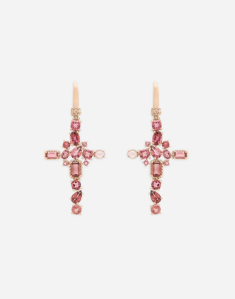 Rainbow Monochrome Earrings
18 carat red gold and pink tourmalines