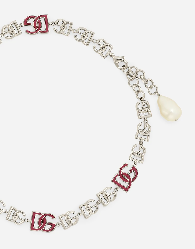 Short necklace with DG multi-logo