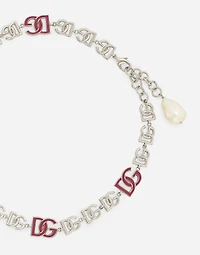 Short necklace with DG multi-logo