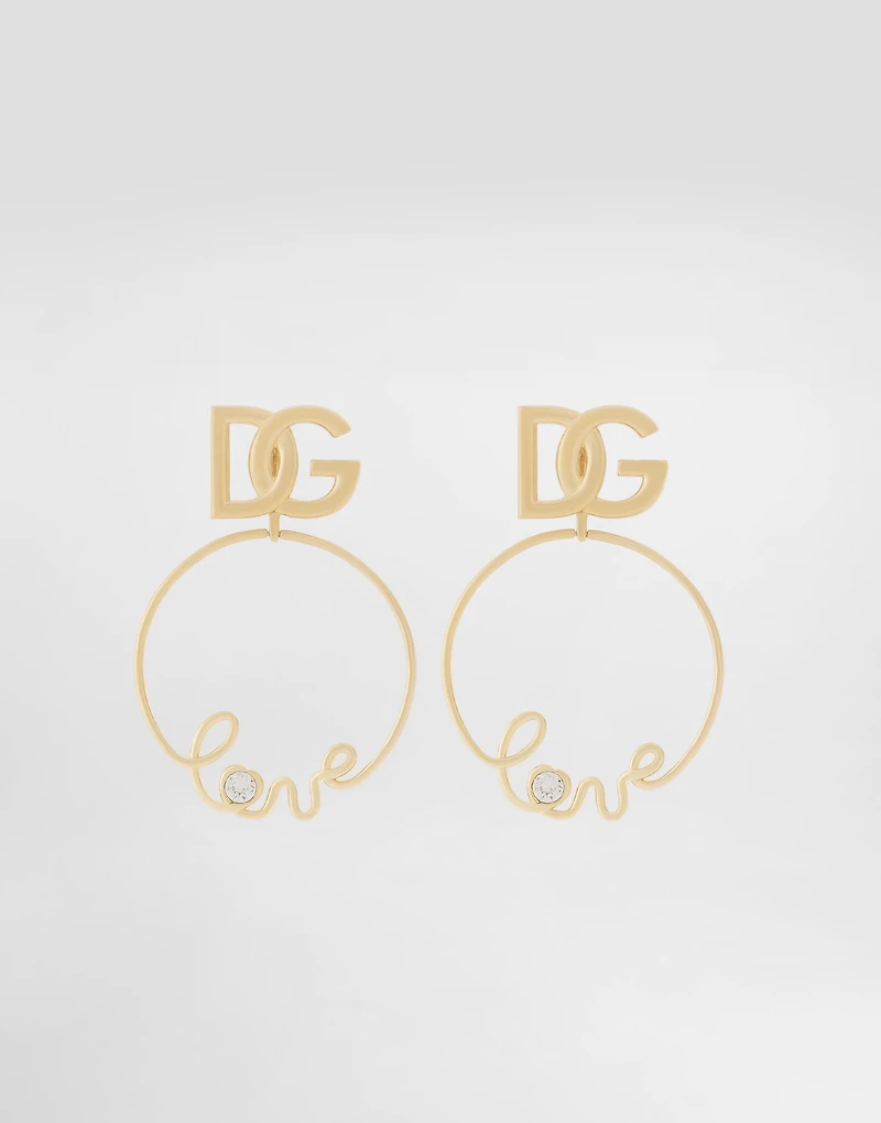 Clip-on “love” earrings with DG logo
