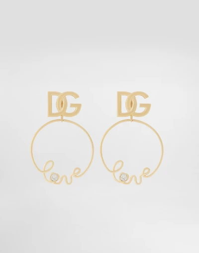 Clip-on “love” earrings with DG logo