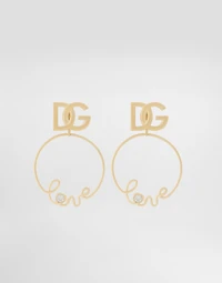 Clip-on “love” earrings with DG logo