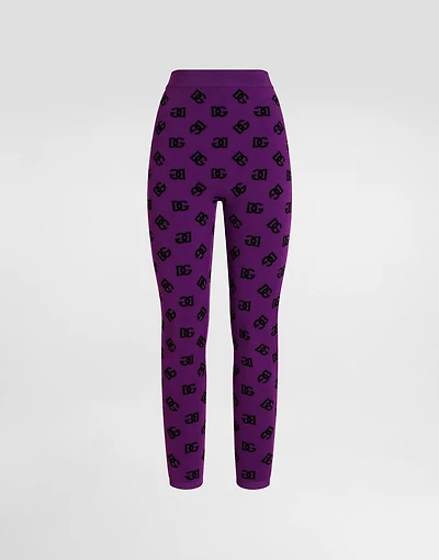 Printed jacquard leggings