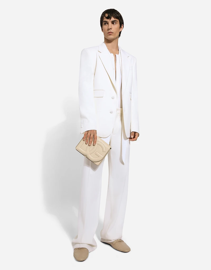 Crepe de chine silk shirt with scarf detail