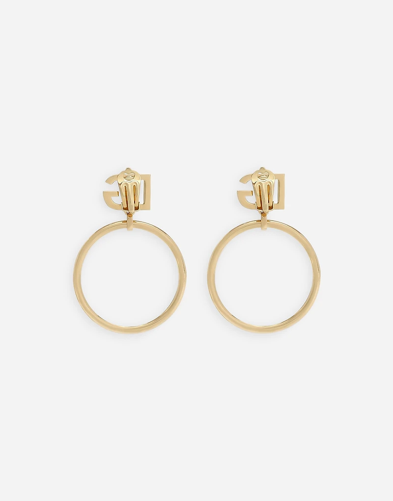 Hoop earrings with DG logo