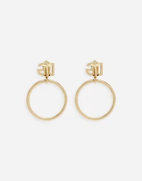 Hoop earrings with DG logo
