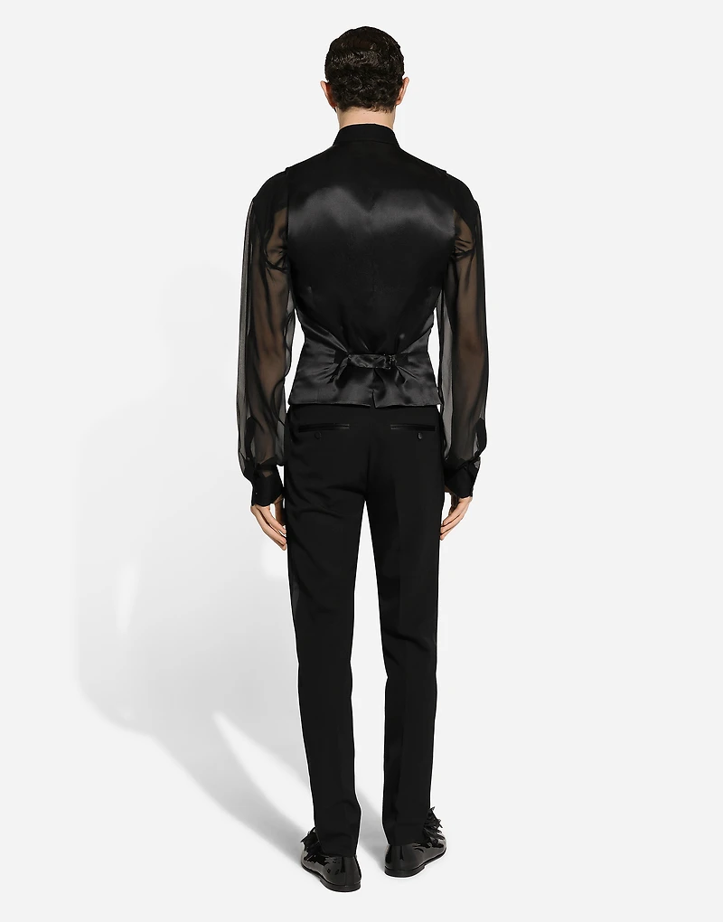 Classic gabardine tuxedo pants