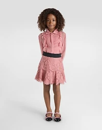 Lace skirt with DG logo