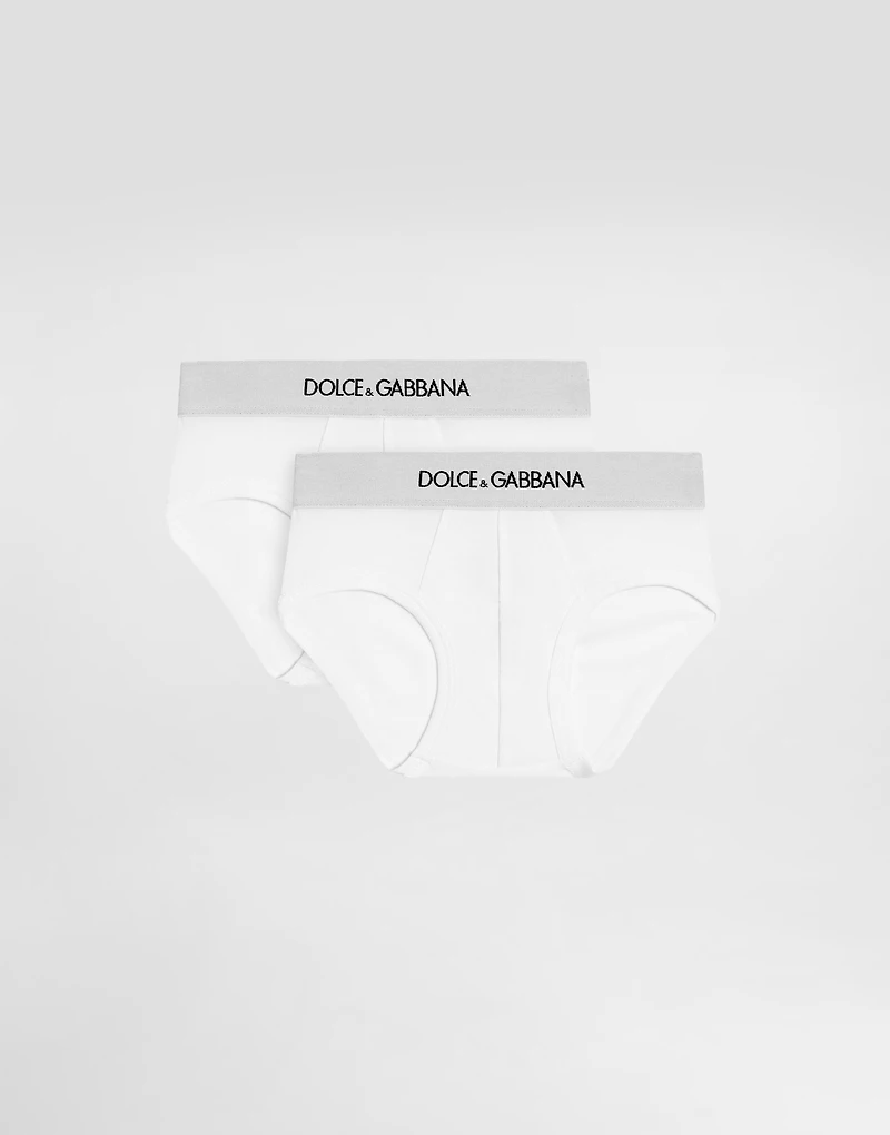 Jersey briefs two-pack with branded elastic