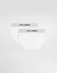 Jersey briefs two-pack with branded elastic
