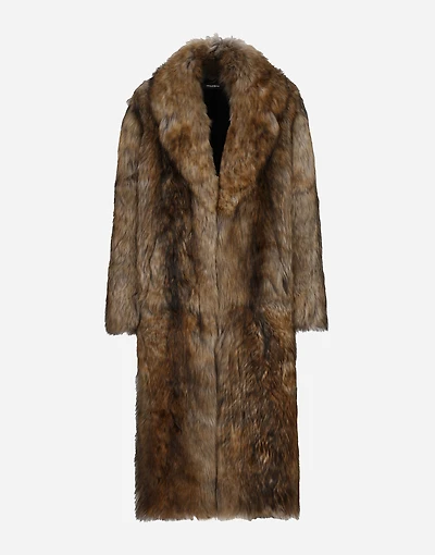 Long-haired shearling coat