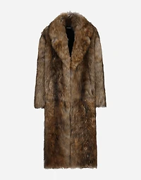 Long-haired shearling coat