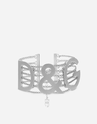 KIM DOLCE&GABBANA Semi-rigid “D&G” multi-chain choker
