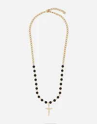 Sphere necklace with “DNA” cross