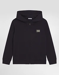 Zipped hoodie with DG logo plaque