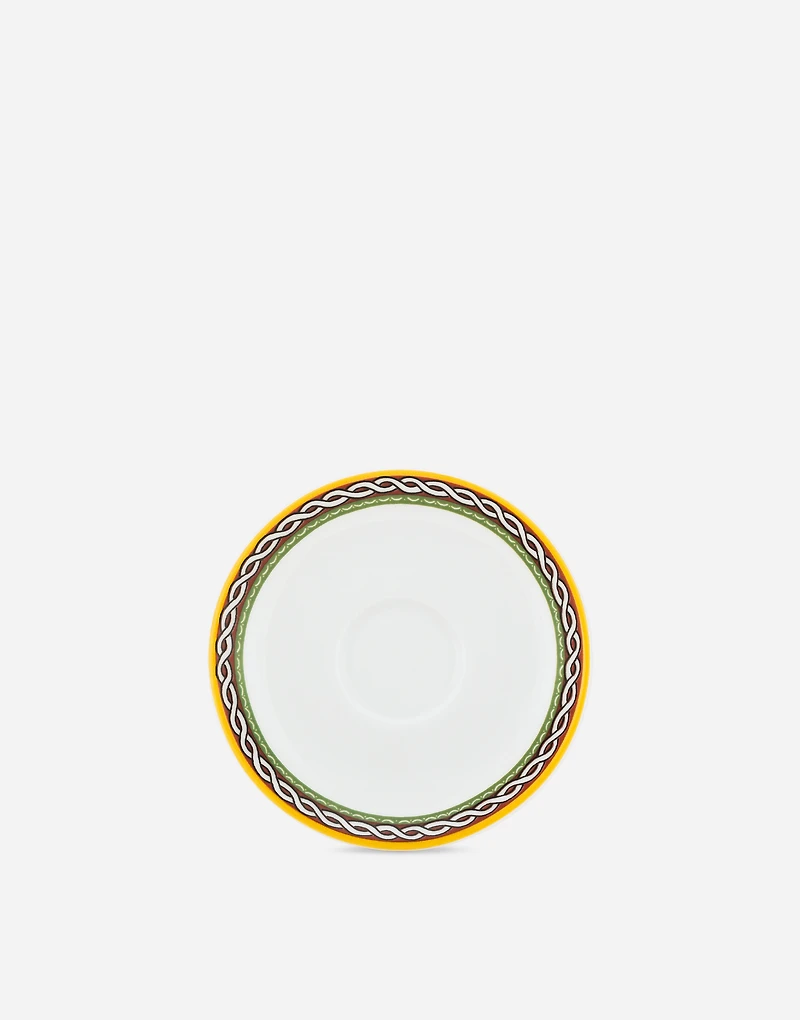 Set 2 Porcelain Espresso Cups with Saucers
