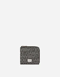 Coated jacquard card holder