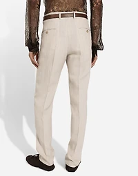 Pinstripe linen pants