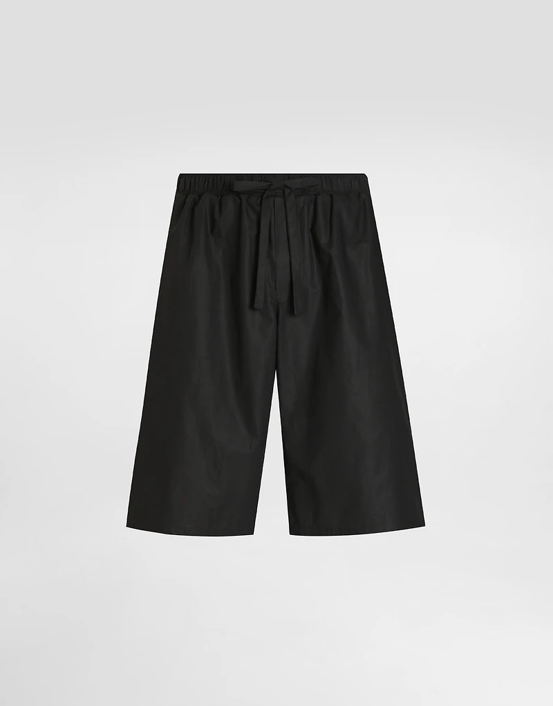 Cotton shorts with jacquard logo