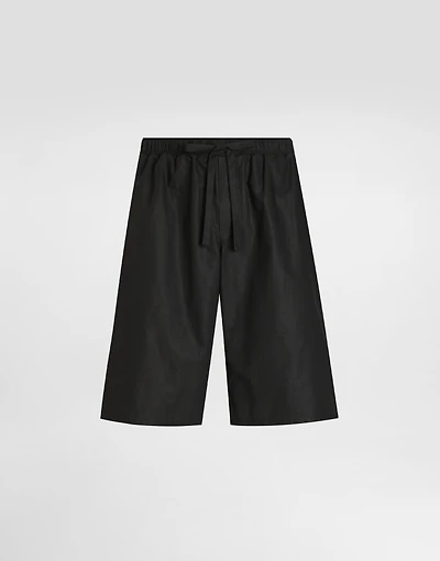 Cotton shorts with jacquard logo