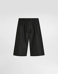 Cotton shorts with jacquard logo