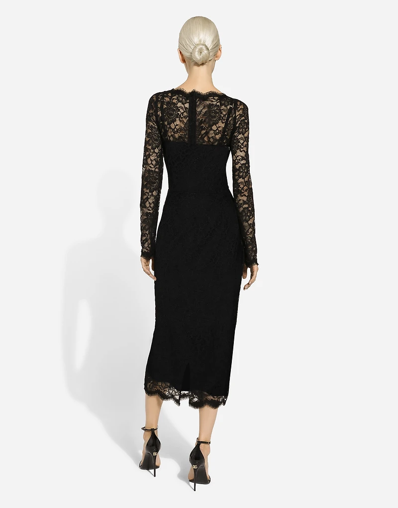 Floral lace midi dress