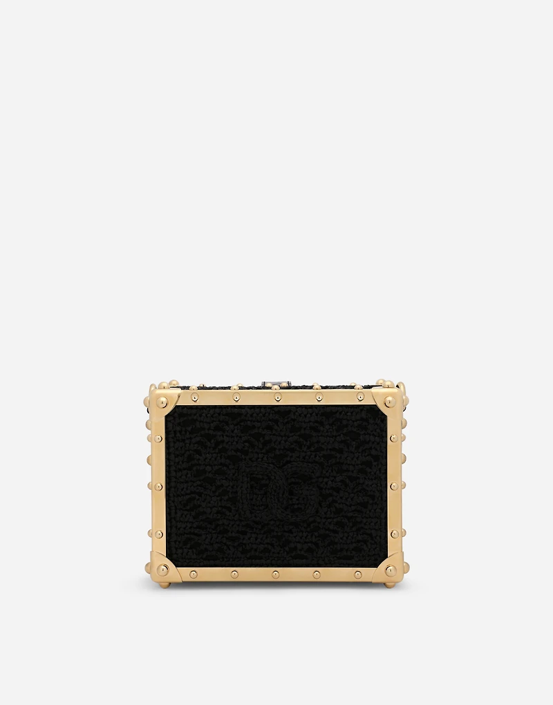 Raffia crochet Dolce Box bag