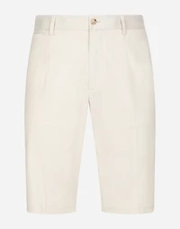 Stretch cotton shorts with DG patch